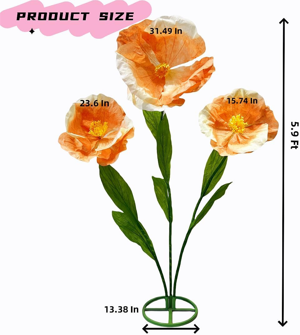 Giant Cranberry Artificial Flowers – 5.9 Ft Waterproof Decor for Events & Home