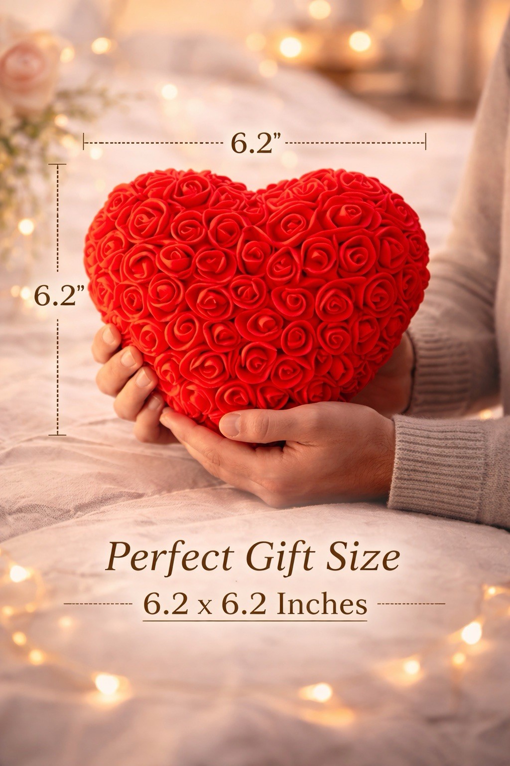 Valentine’s Heart Rose Floral Foam Decor