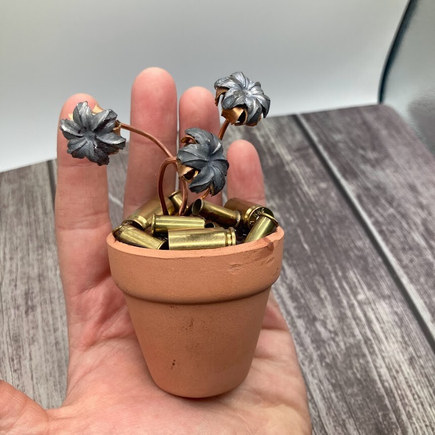Bullet Flower Pot, Freedom Flowers, Forever Bouquet