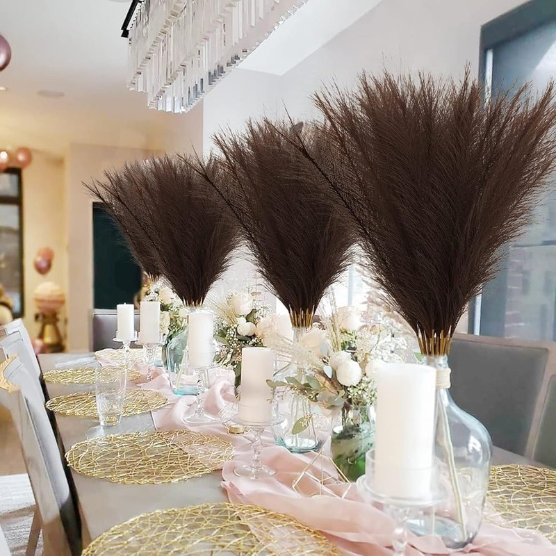 50 Artificial Pampas Grass Stems Natural Decor Centerpieces Home Decorations New
