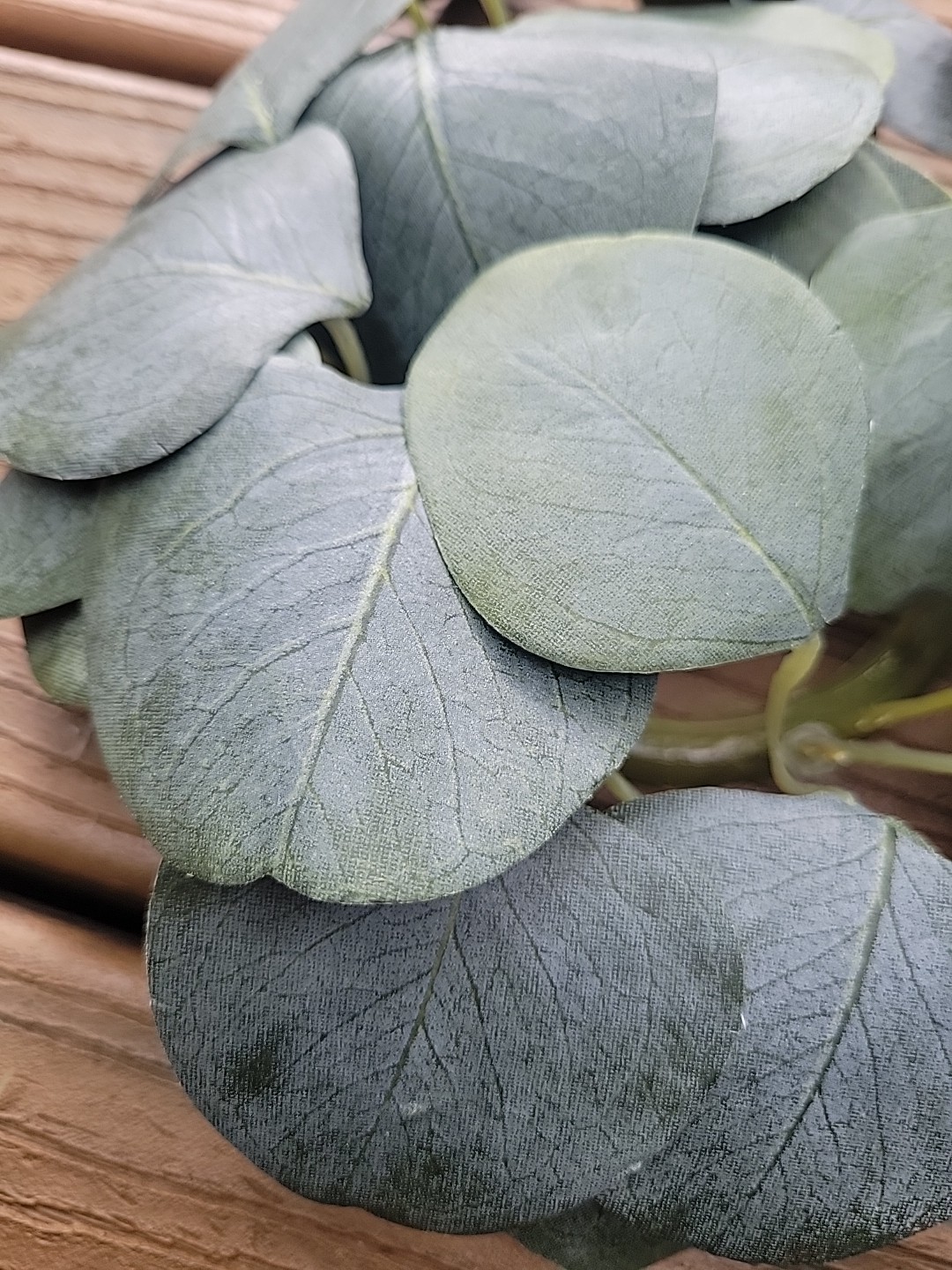 Lot Of 3 Candle Wreaths Artifical Eucalyptus Leaves Green 3″ Base 8″ Width Set