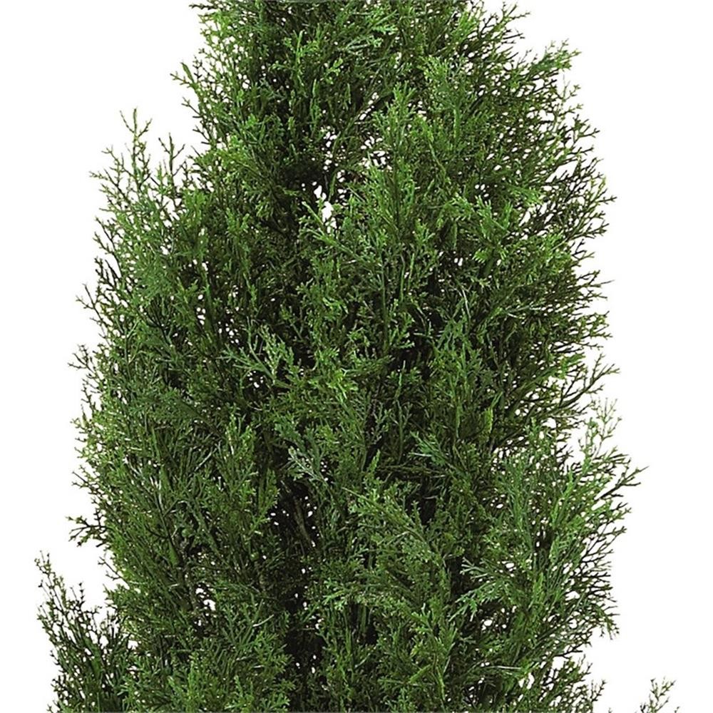 Pemberly Row Indoor/Outdoor 48″ Cedar Tree Silk Tree in Green/Green