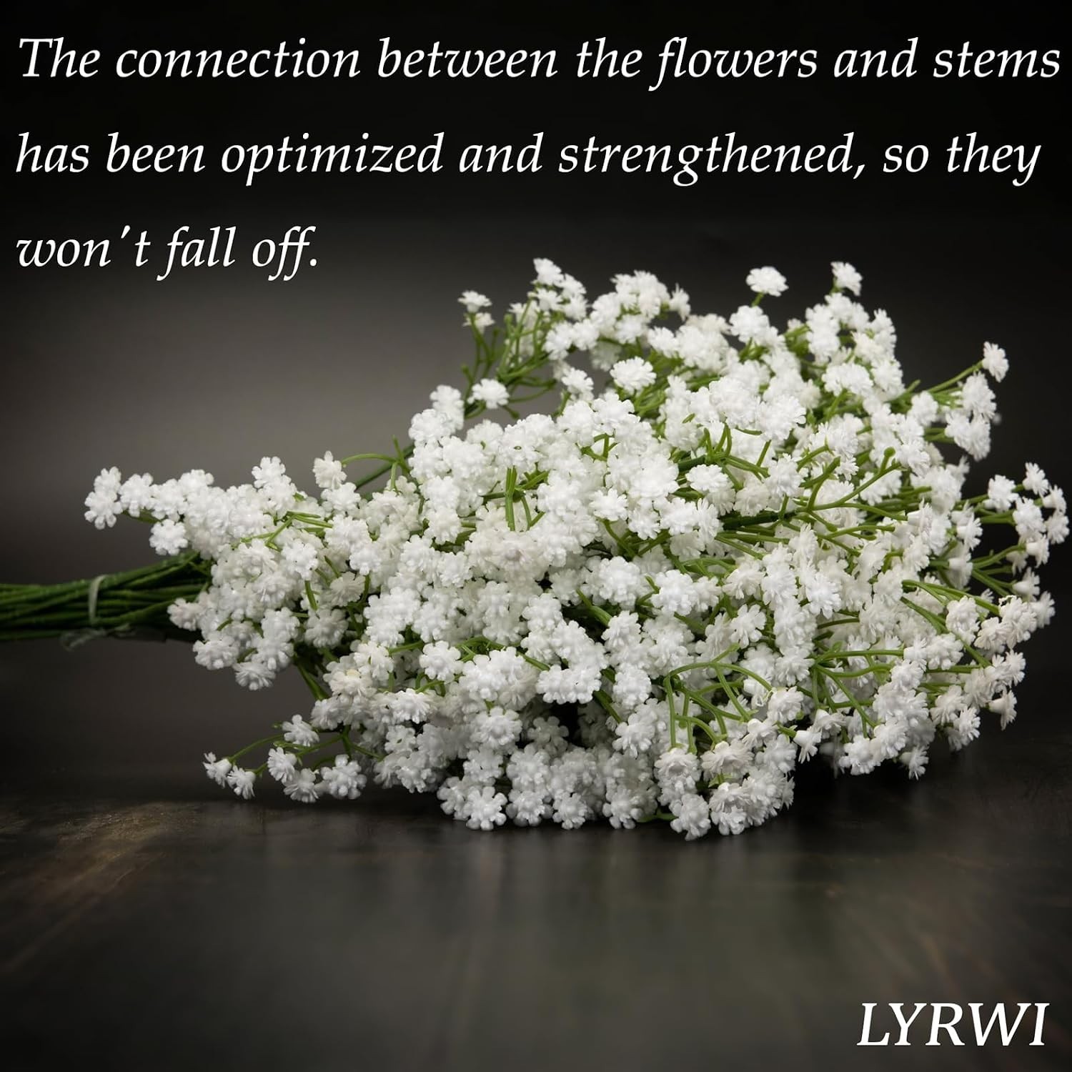 10PCS 21-inch Sturdy Artificial Baby’s Breath Flowers – Non-Shedding Design f…