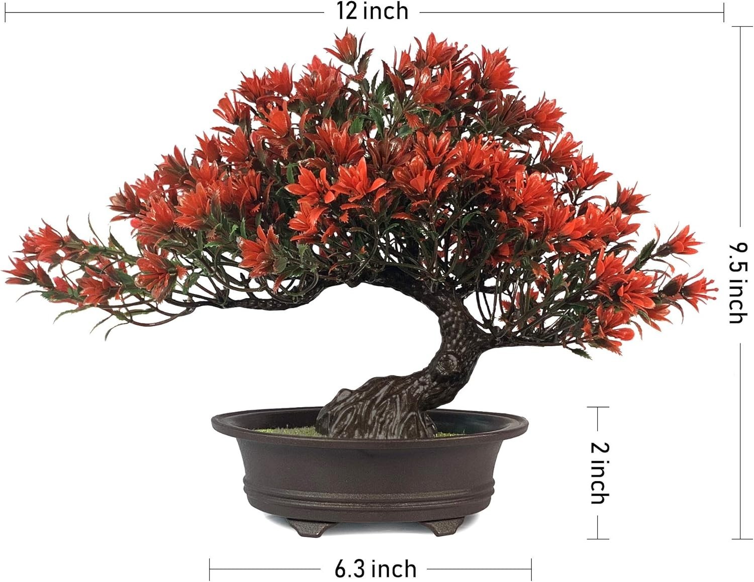 Artificial Bonsai Tree – Fake Plants for Home Decor, Bookshelf Coffee Table O…