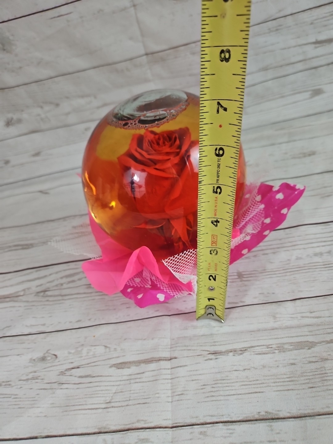 Forever Rose Preserved Real Red Rose In Glass Water Ball Dome Globe 5.5”