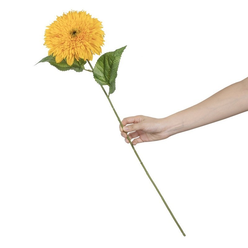 Artificial Teddy Bear Sunflower Long Stem Indoor Decor Floral Arrangement Craft