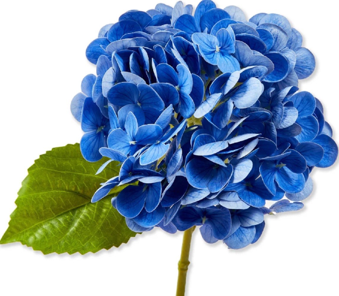 TAG Soft Touch Faux Hydrangea Stem, Blue (G21052)