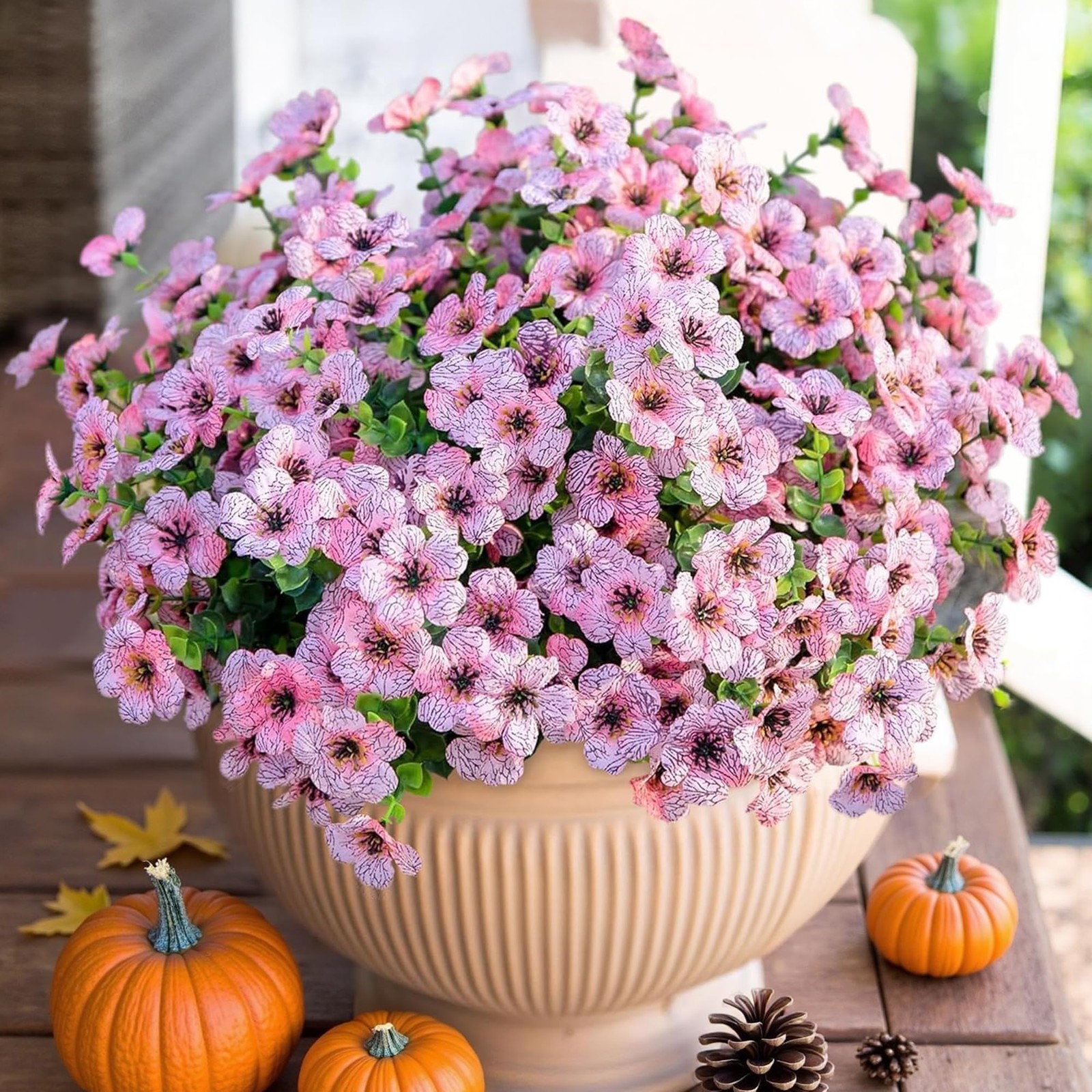 HyeFlora Artificial Flowers for Outdoor Indoor Garden Home Decoration, Faux F…