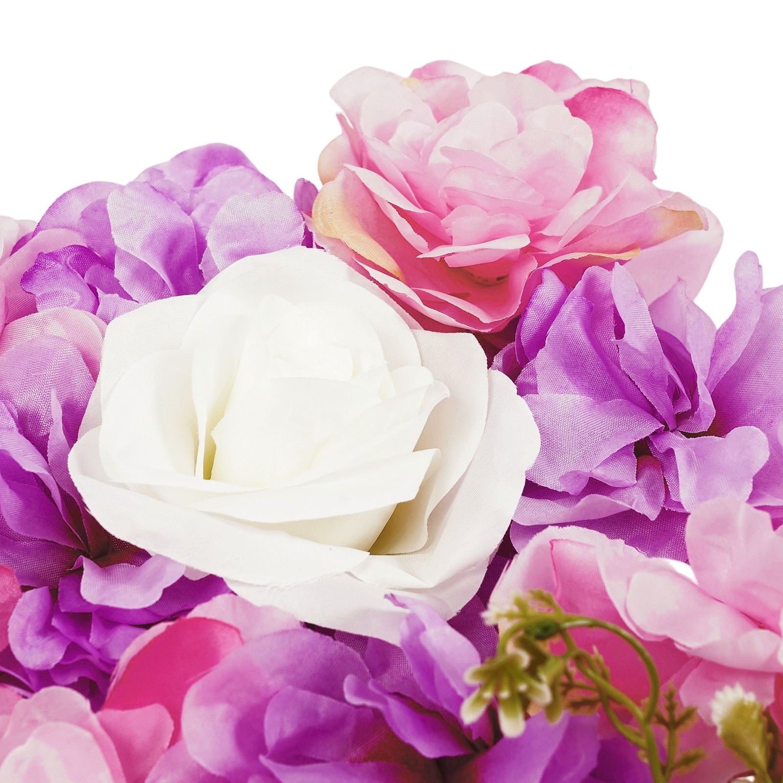 6Pieces 3D Flower Wall Panels Artificial Floral Backdrop Decor Faux Flower Panel