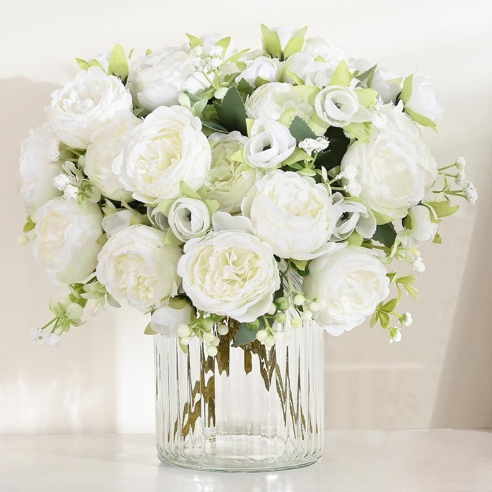 Artificial Peony Flowers 36 Heads Fake Bouquets Party & Celebration Decorations.