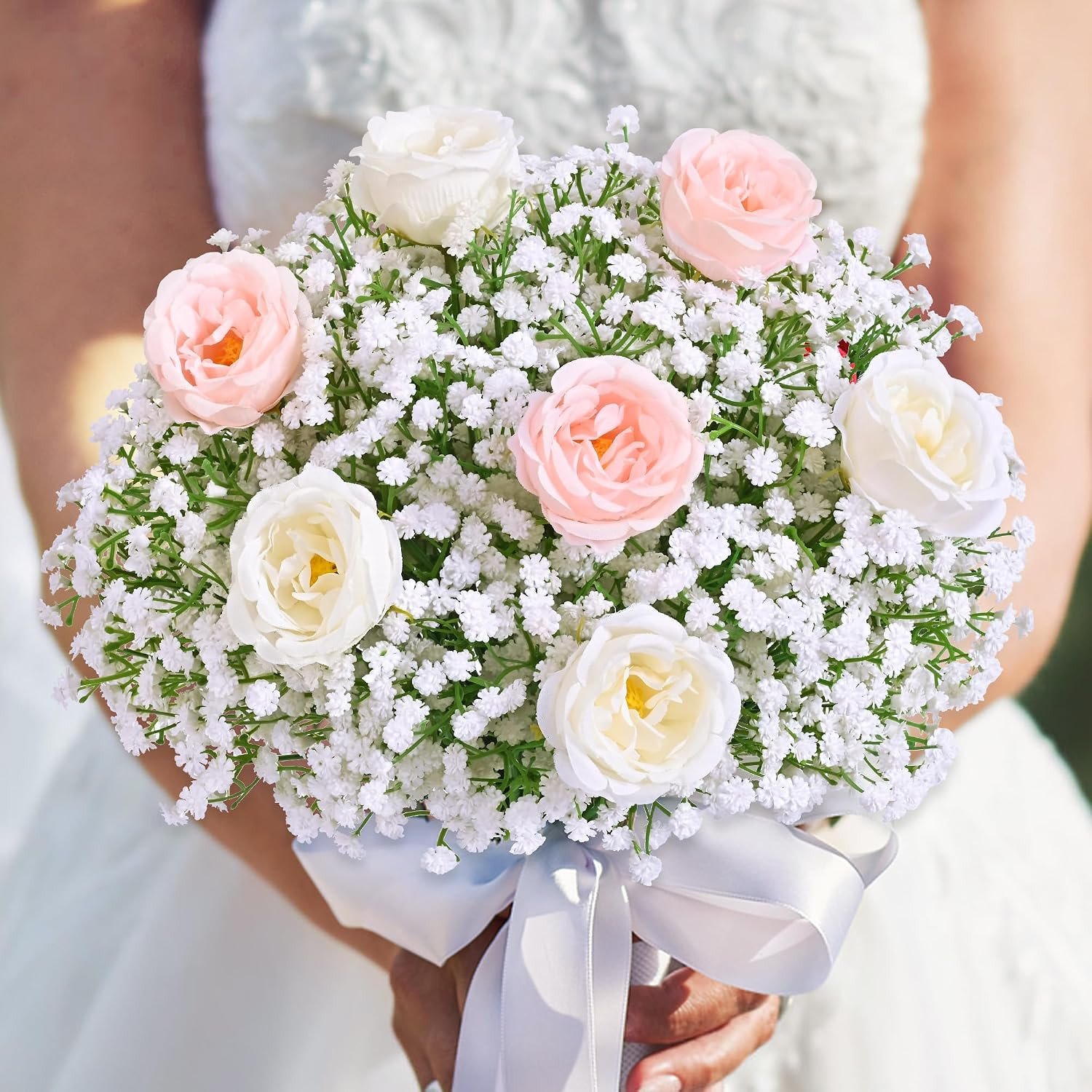 36 Pcs Real Touch Baby Breath Flowers for Wedding & Home Decor