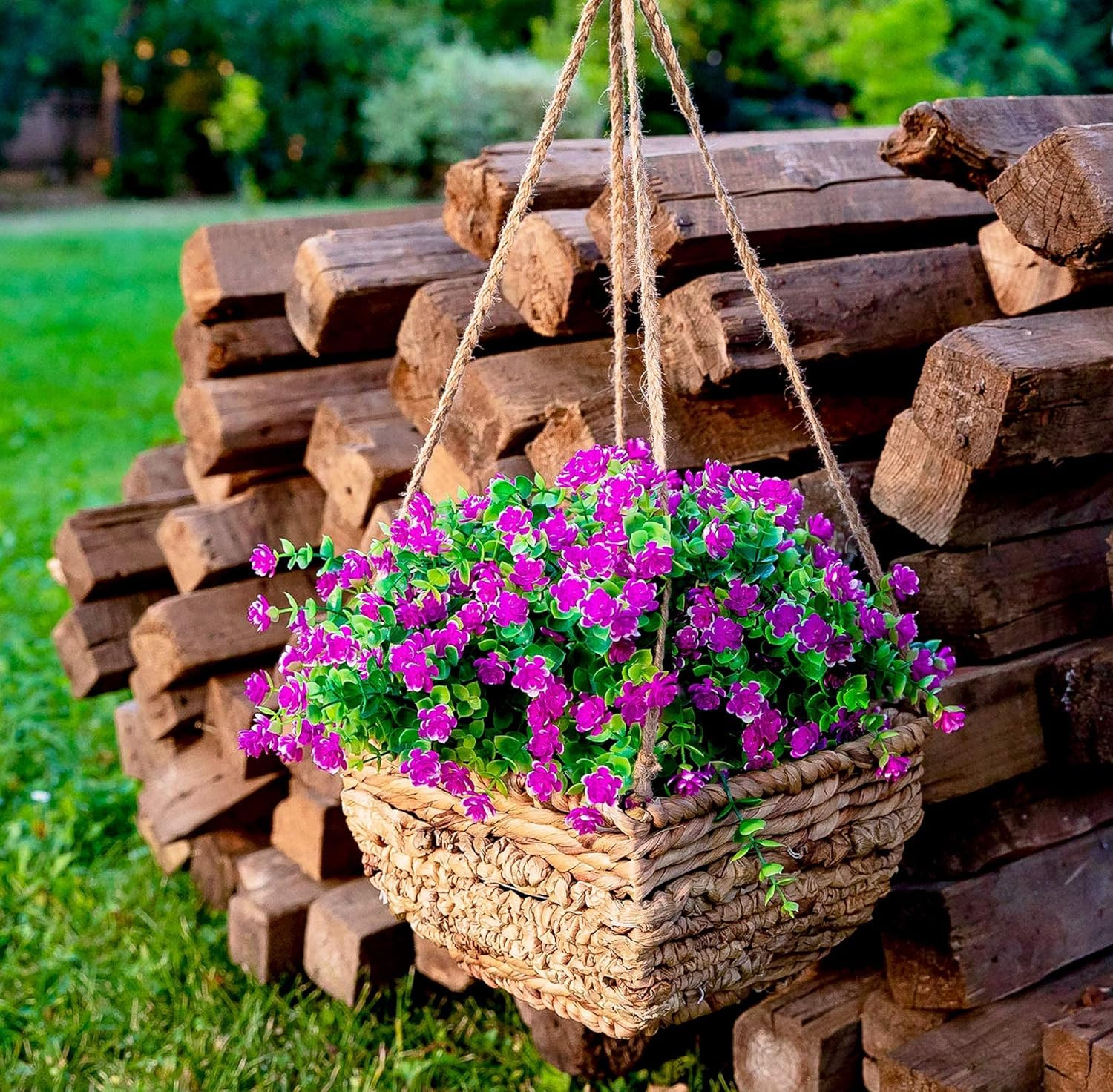 Artificial Flowers Outdoor Fake Plants – 12 Bundles UV Resistant No Fade Faux Pl