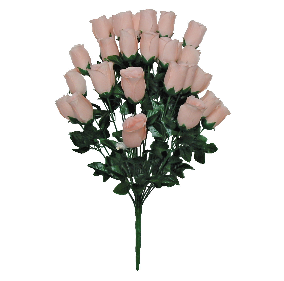 (24 Blooms) Pastel Blush Rose 23″ Bush Microfiber Silk Flower Wedding In/Outdoor