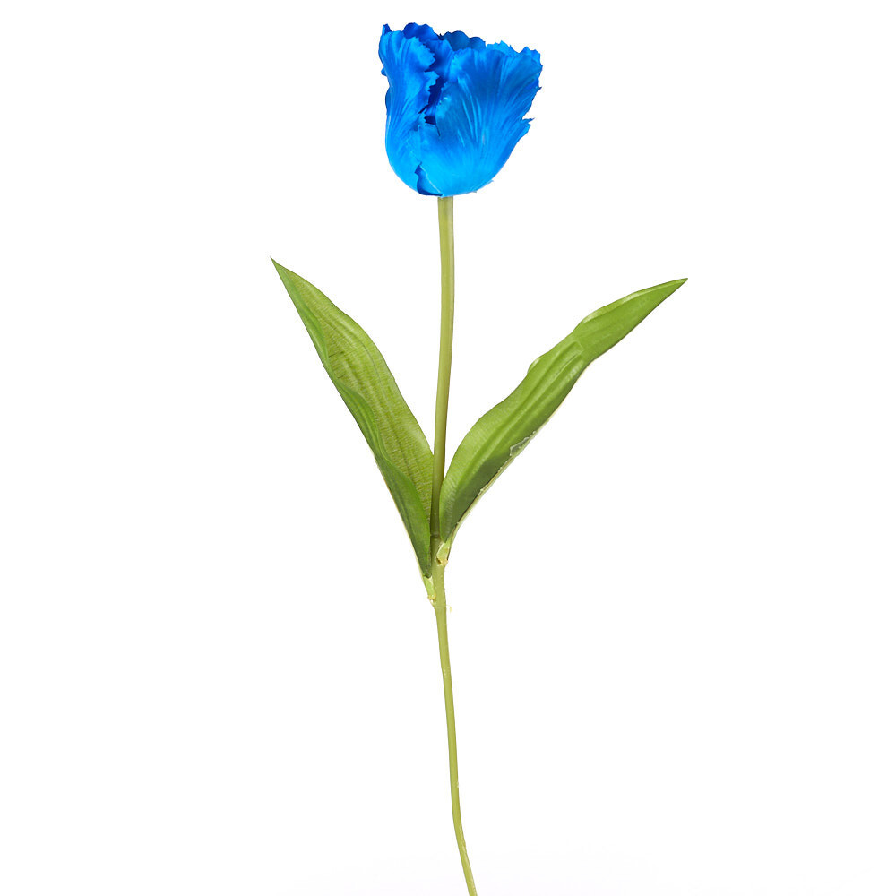 Package of 6 Realistic Spring Faux Blue Parrot Tulip 21″ Stems
