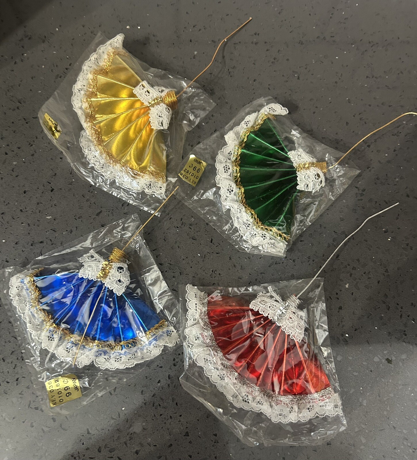 Fan Picks Floral NEW in package Lot of 4 Vintage Decor Wreath Garland Tree