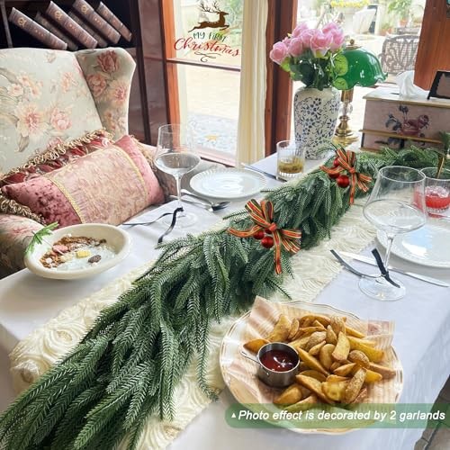 Christmas Garlands Norfolk Pine – Real Touch Pine Garlands – Garlands 9FT