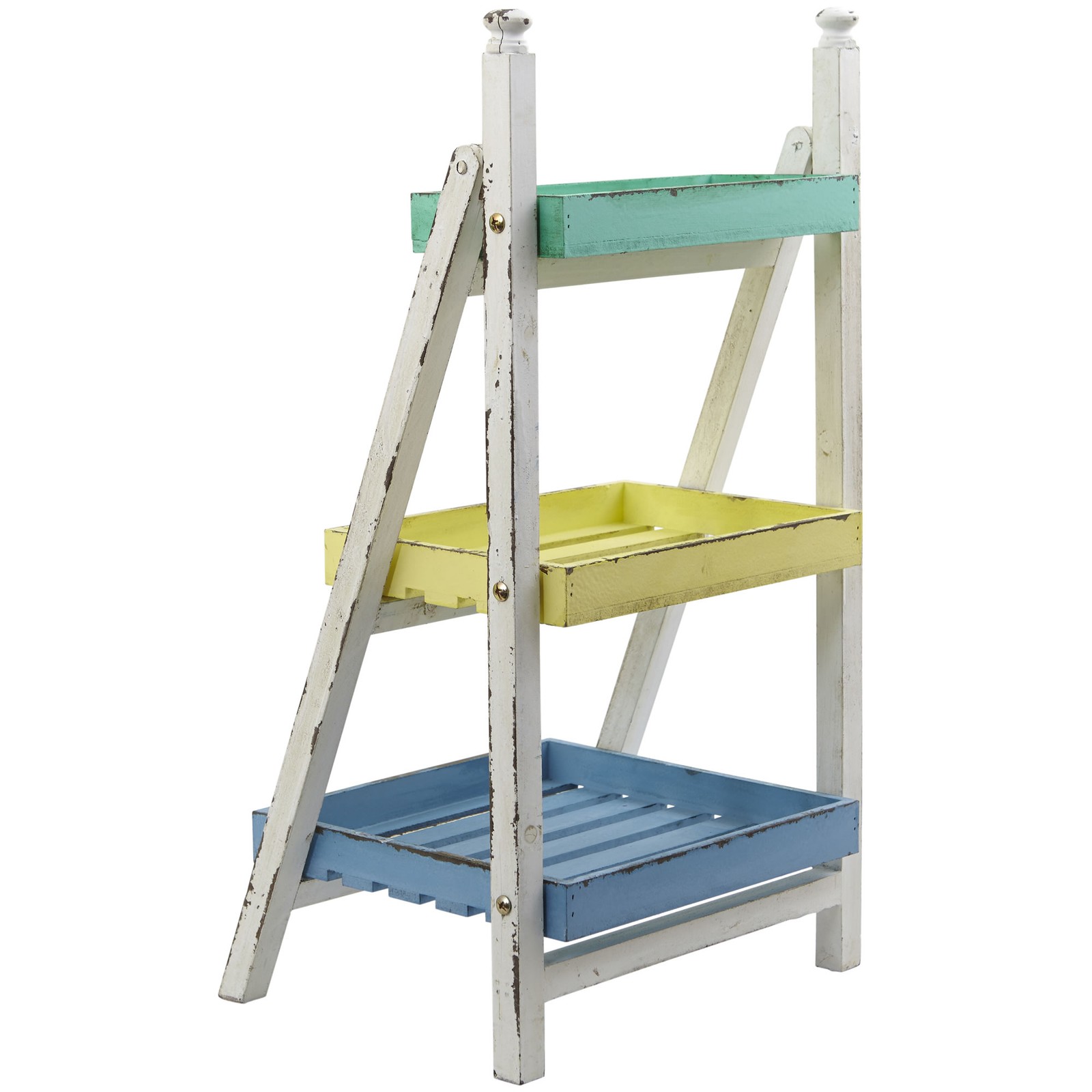 26.5″ Farmhouse Decorative Stand 3 Shelves Storage Display