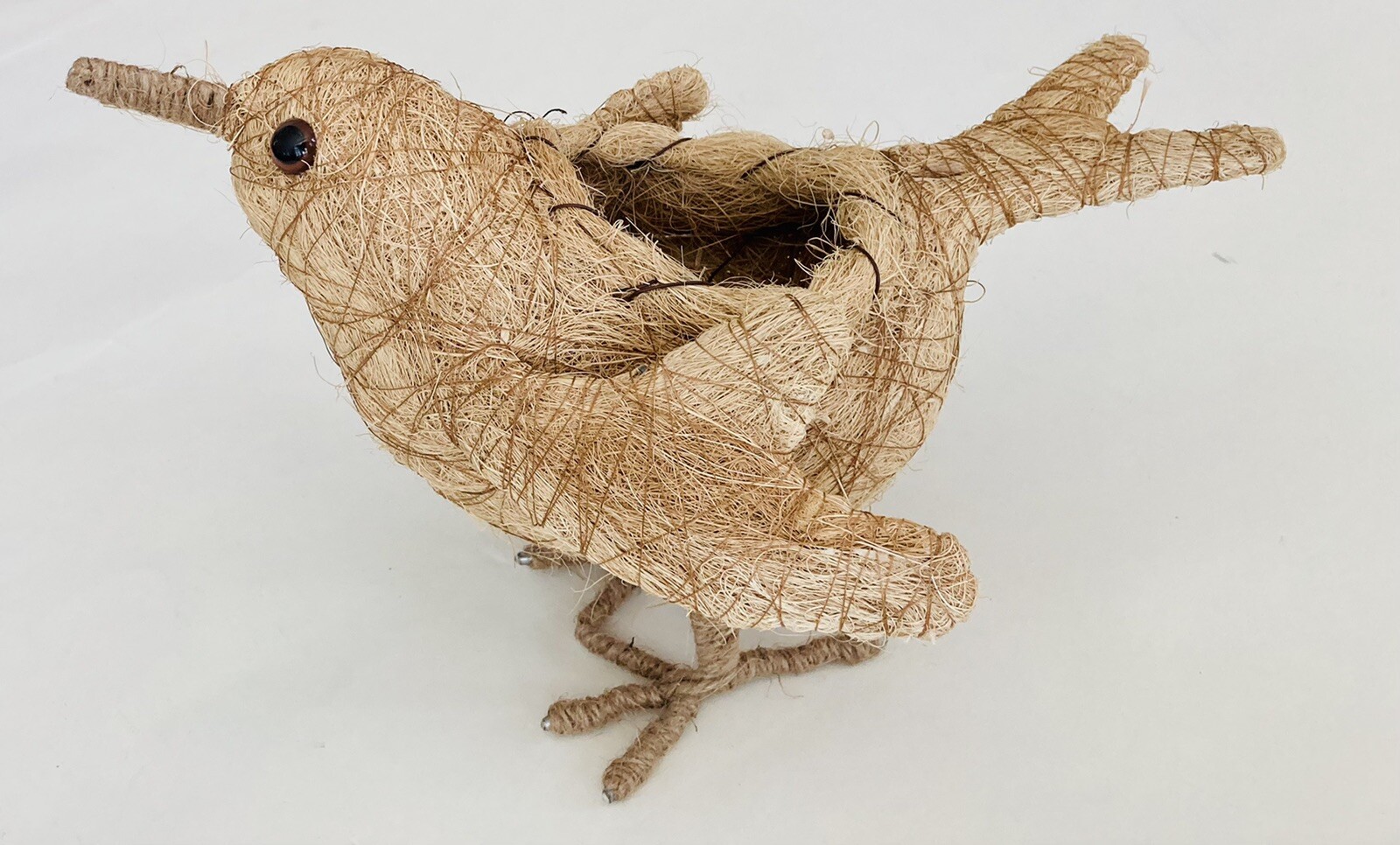 Danish Natural Rustic Twig BIRD Nest Planter Kiwi Farmhouse Cute Handmade Woven