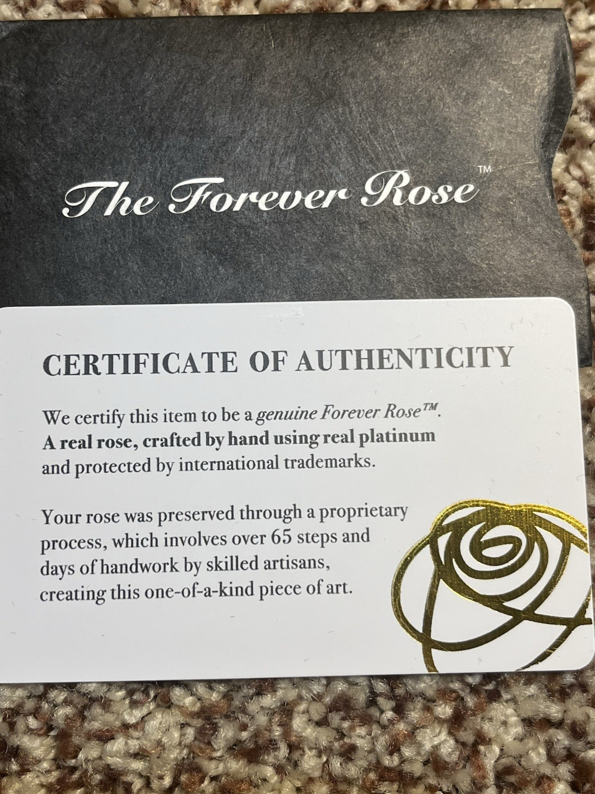 The Forever Rose Handcrafted From Real Platinum Preserved Over 65 Steps & Box