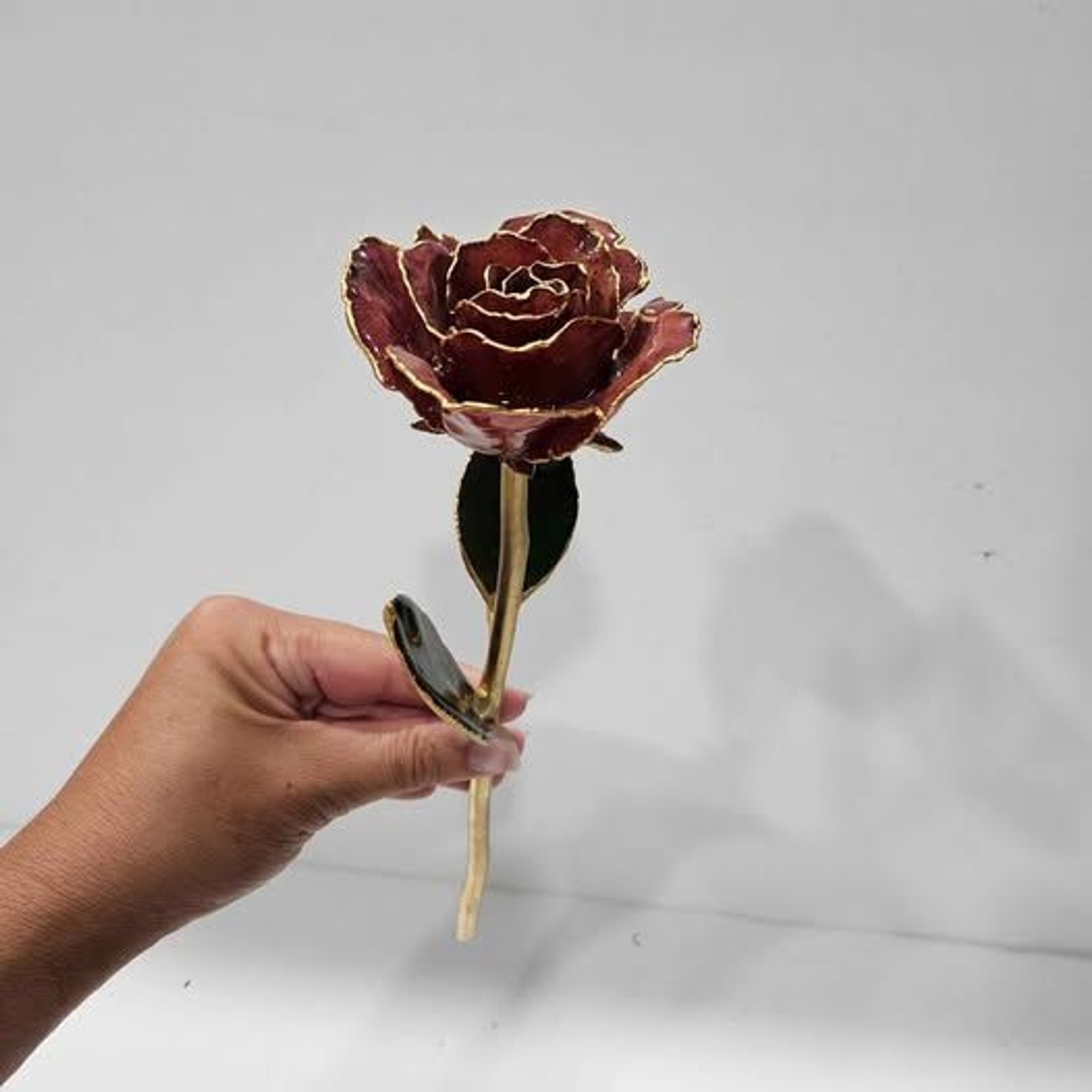 Gold Plated Red Rose