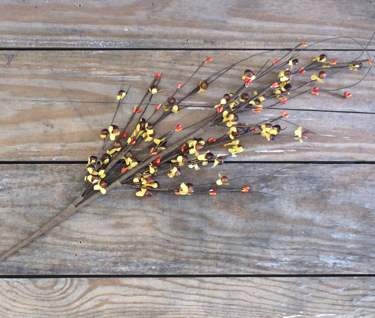 Artificial Floral Pick Bittersweet & Orange Pip Berry Spray Fall Decor 29 in