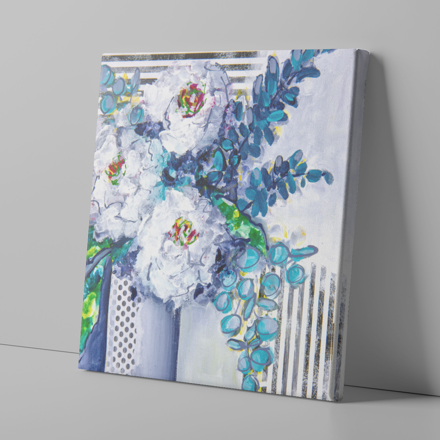 Contemporary Art Floral on canvas, original painting direct from artist