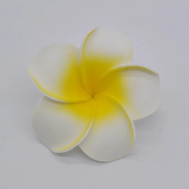 10pcs 5cm Plumeria Foam Flowers | Hawaiian Frangipani | Wedding Party Decor