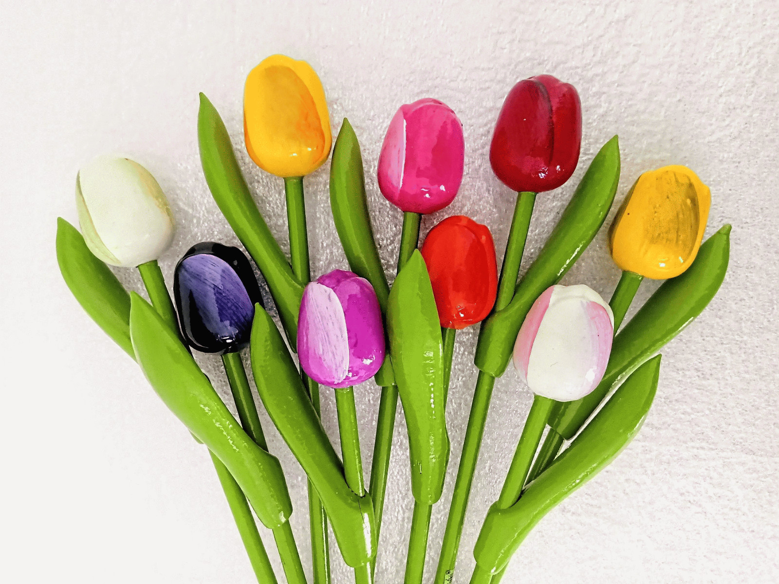 9 Wooden tulips Dutch flowers Wood tulip Easter Spring decor Gift Mother Wedding