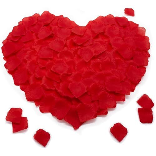 1200PCS Rose Petals for Bedroom – Fake Roses Red Petal Faux Flowers,
