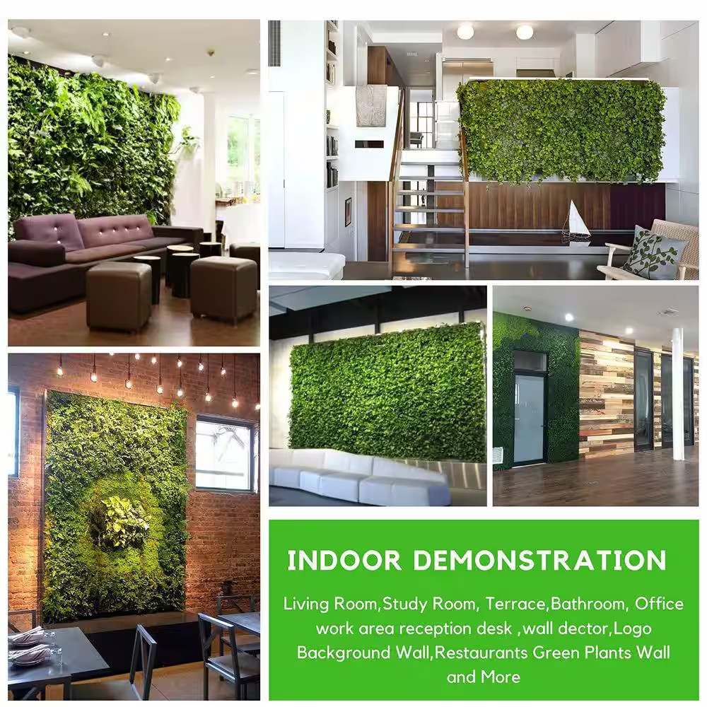 20 In. X 20 in Artificial Boxwood Hedge Greenery Panels Green Wall Decor Milan G