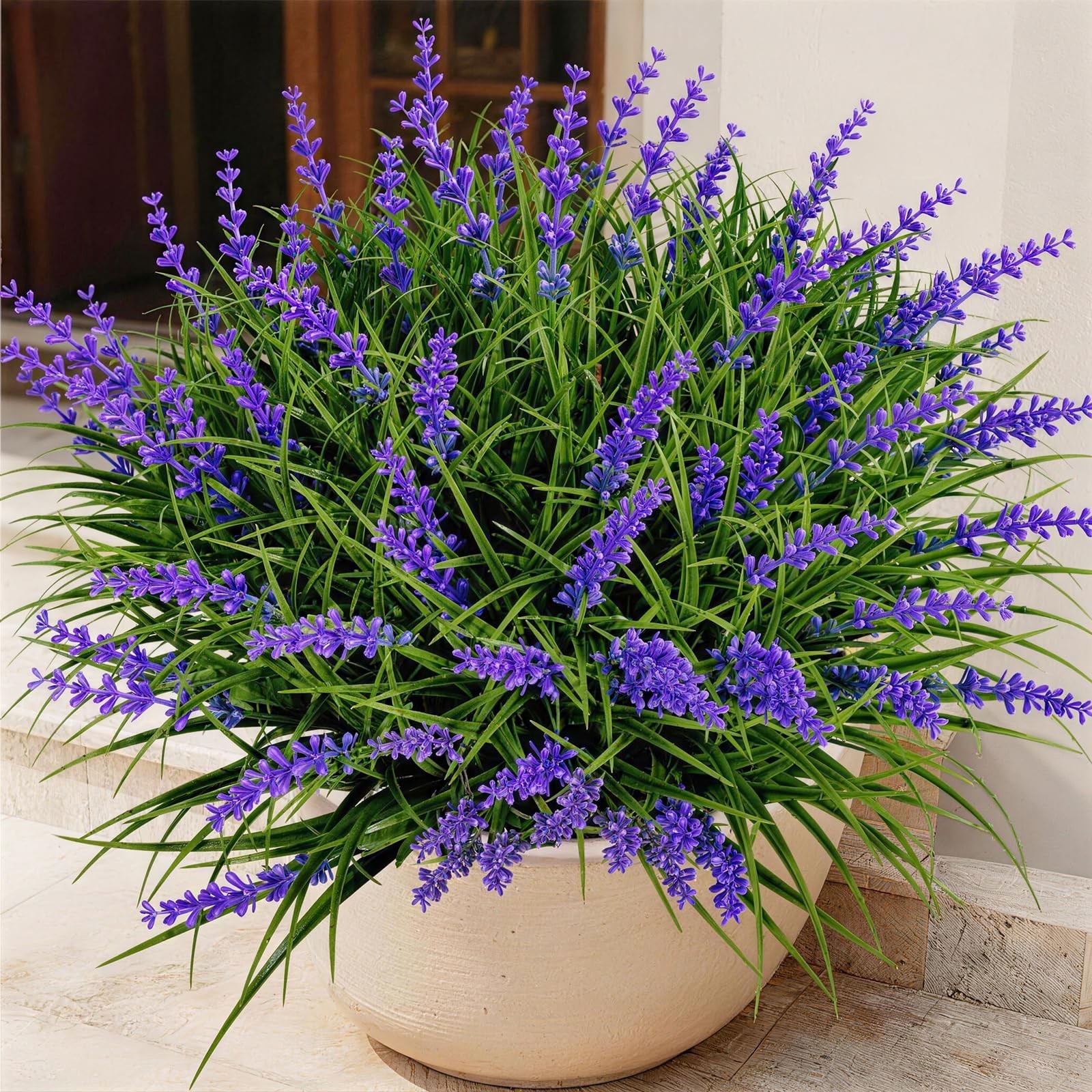 15 Bundles UV Resistant Faux Plants & Flowers – Adjustable Height Indoor/Outdoor