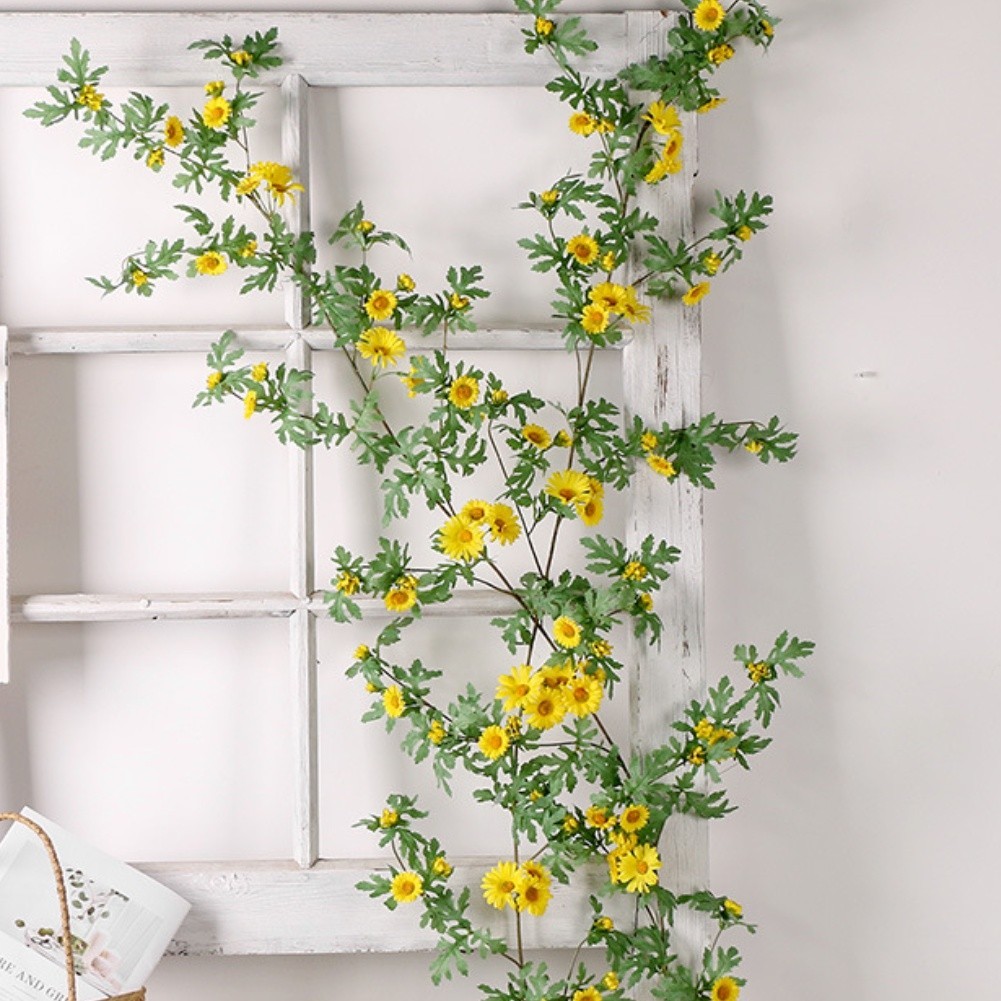 175cm Artificial Flower Garland with Daisy and Sunflower Vine for Home