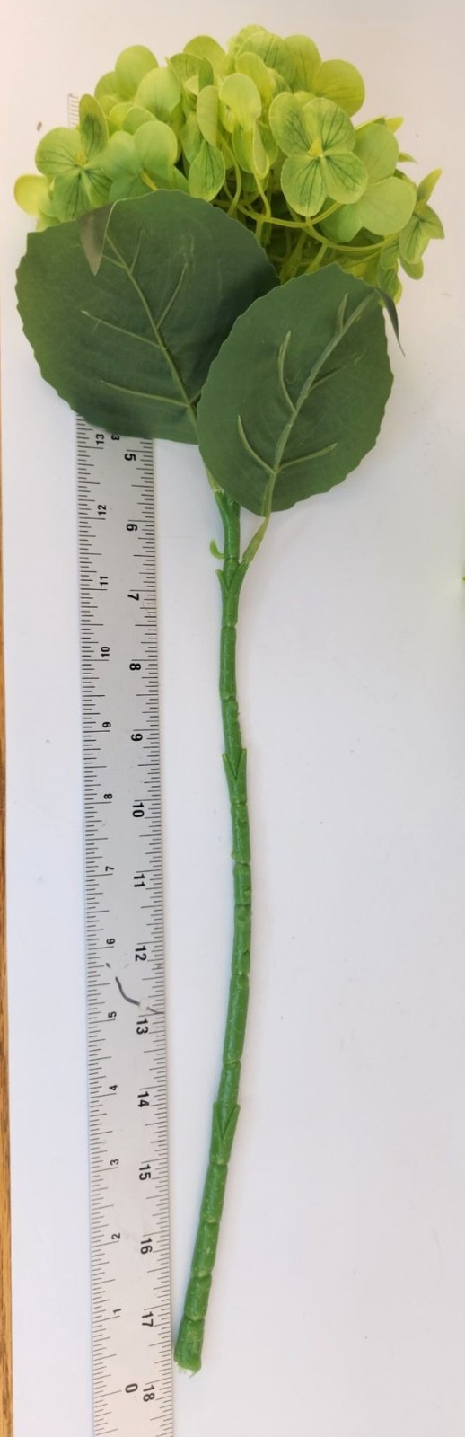 Apple Green Artificial Hydrangea Stem Silk Flower Faux Floral Wedding Decor