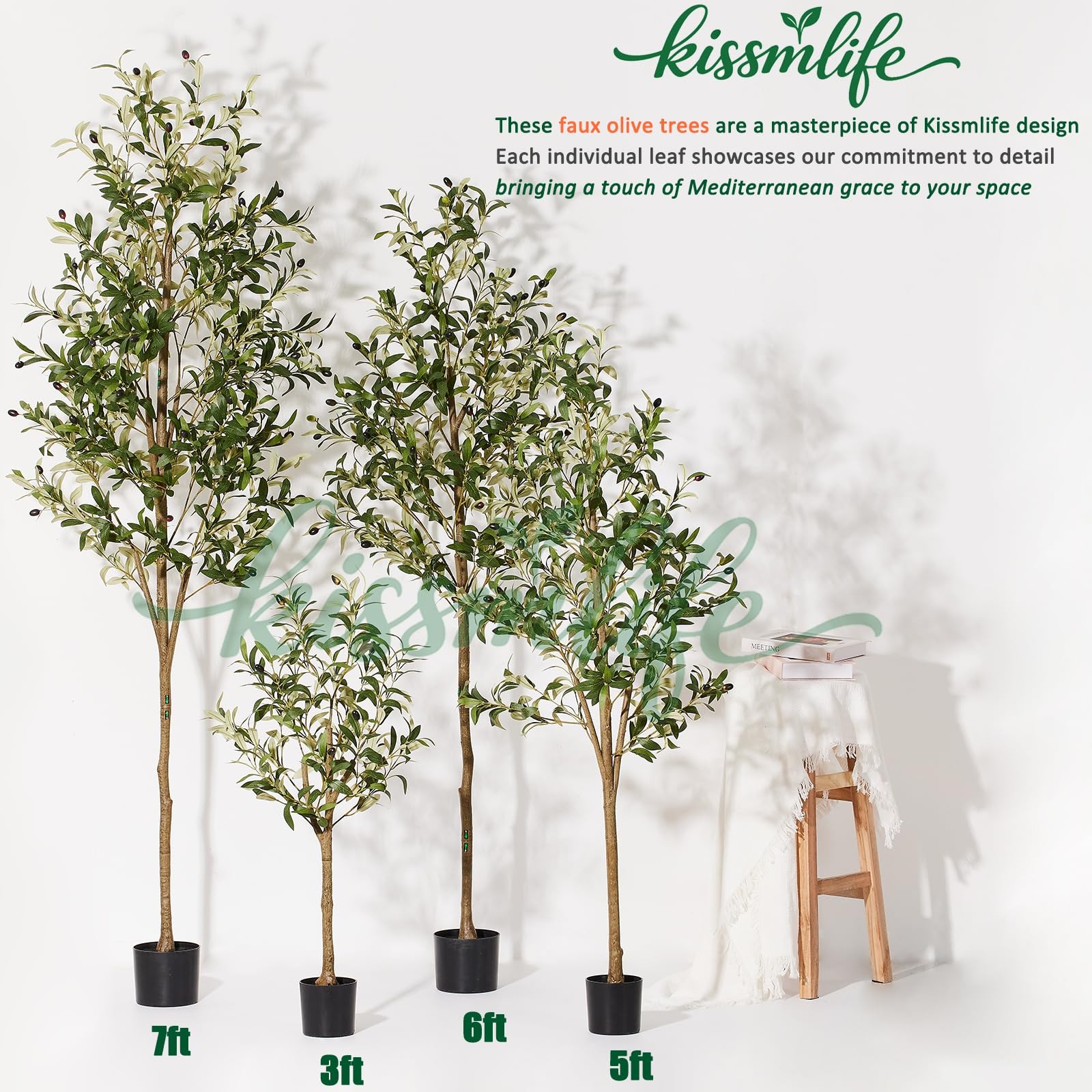 6ft Artificial Olive Trees Indoor, Faux Olive Tree 6 Feet Fake Plants with Re…