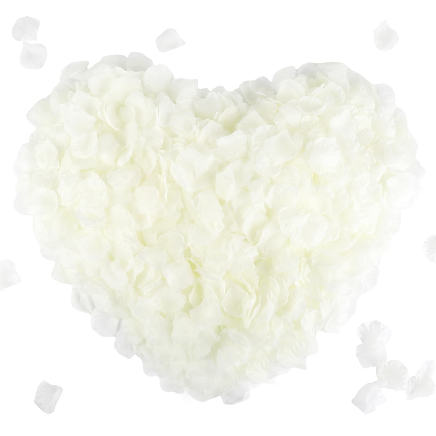 CODE FLORIST 2200 PCS Silk Flower Rose Petals for Wedding Decorations (Ivory)