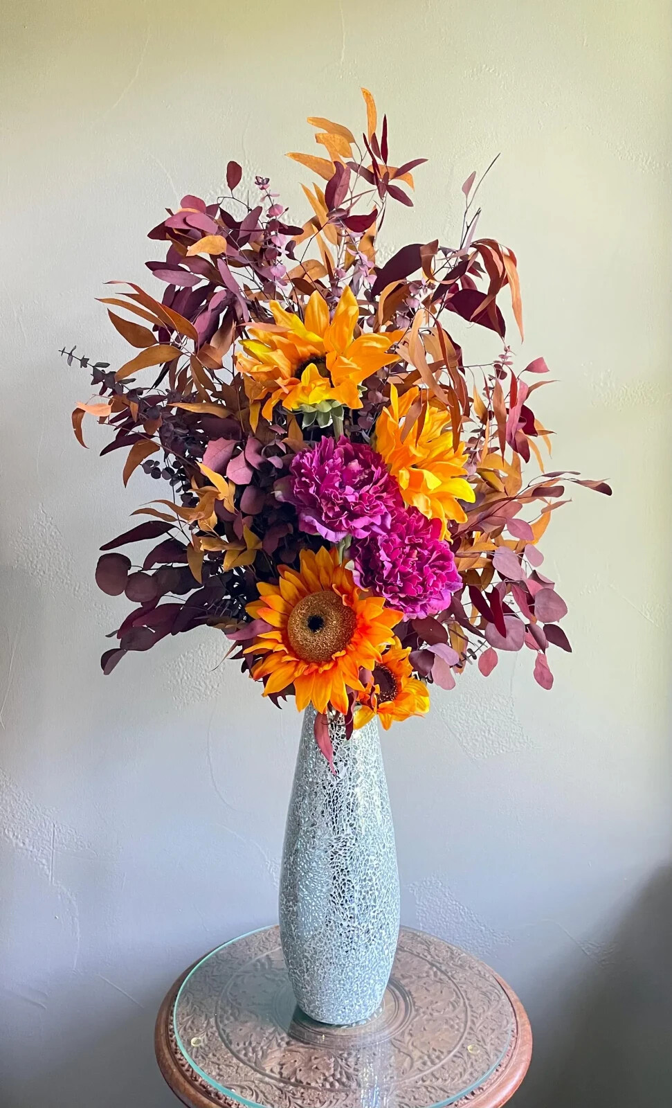Large Sunflower Floral Arrangement: Fall Home Decor, Wedding Table Centerpiece