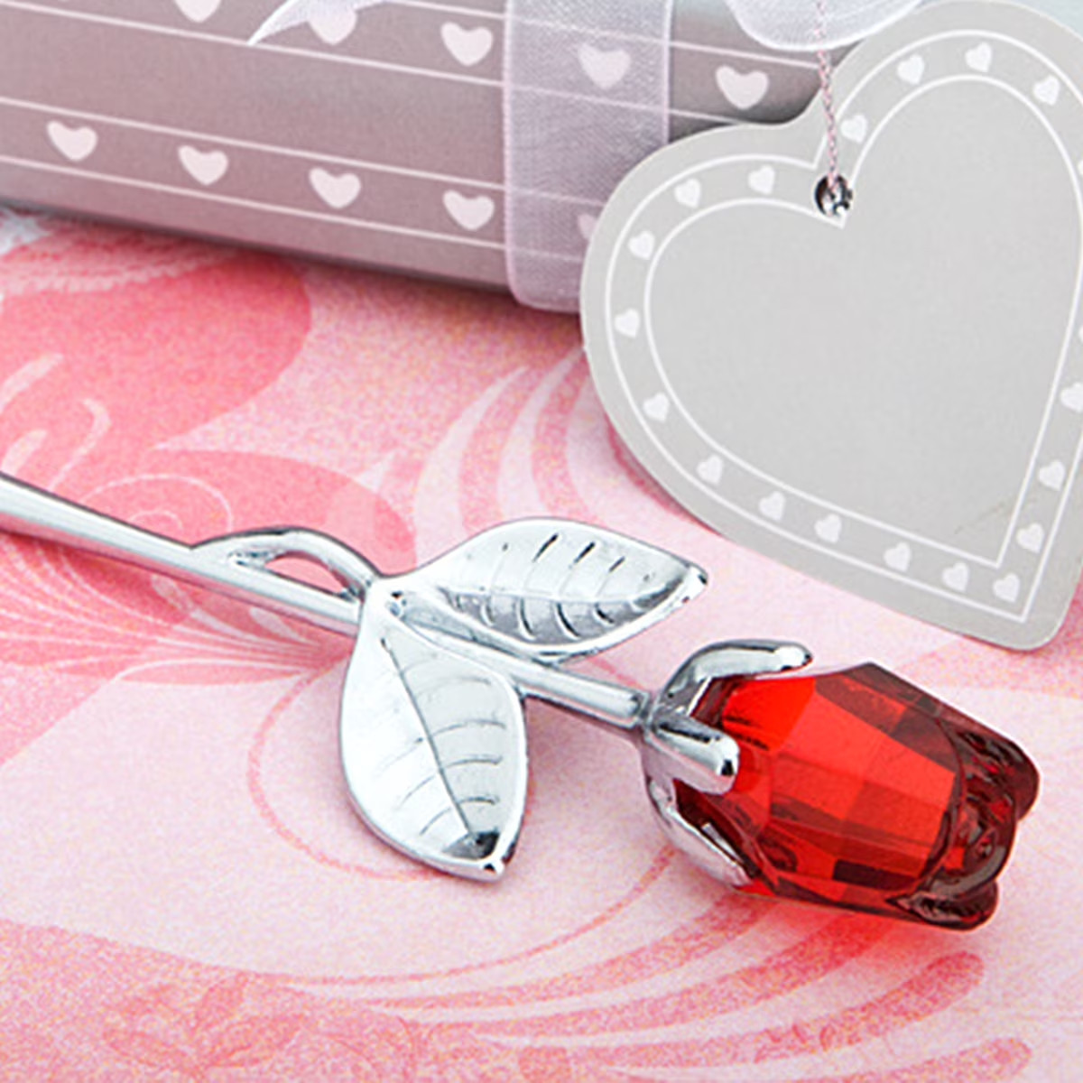 Romantic Love Forever in Bud Pink Crystal Rose Flower, Best Gift for Valentine’S