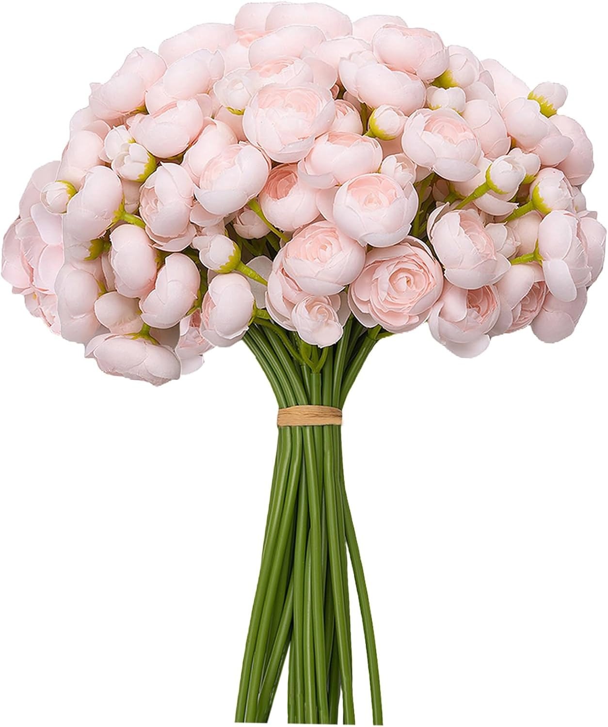 18Pcs Artificial Silk Rose Flowers Ranunculus Bouquet Fake Peony Party Wedding