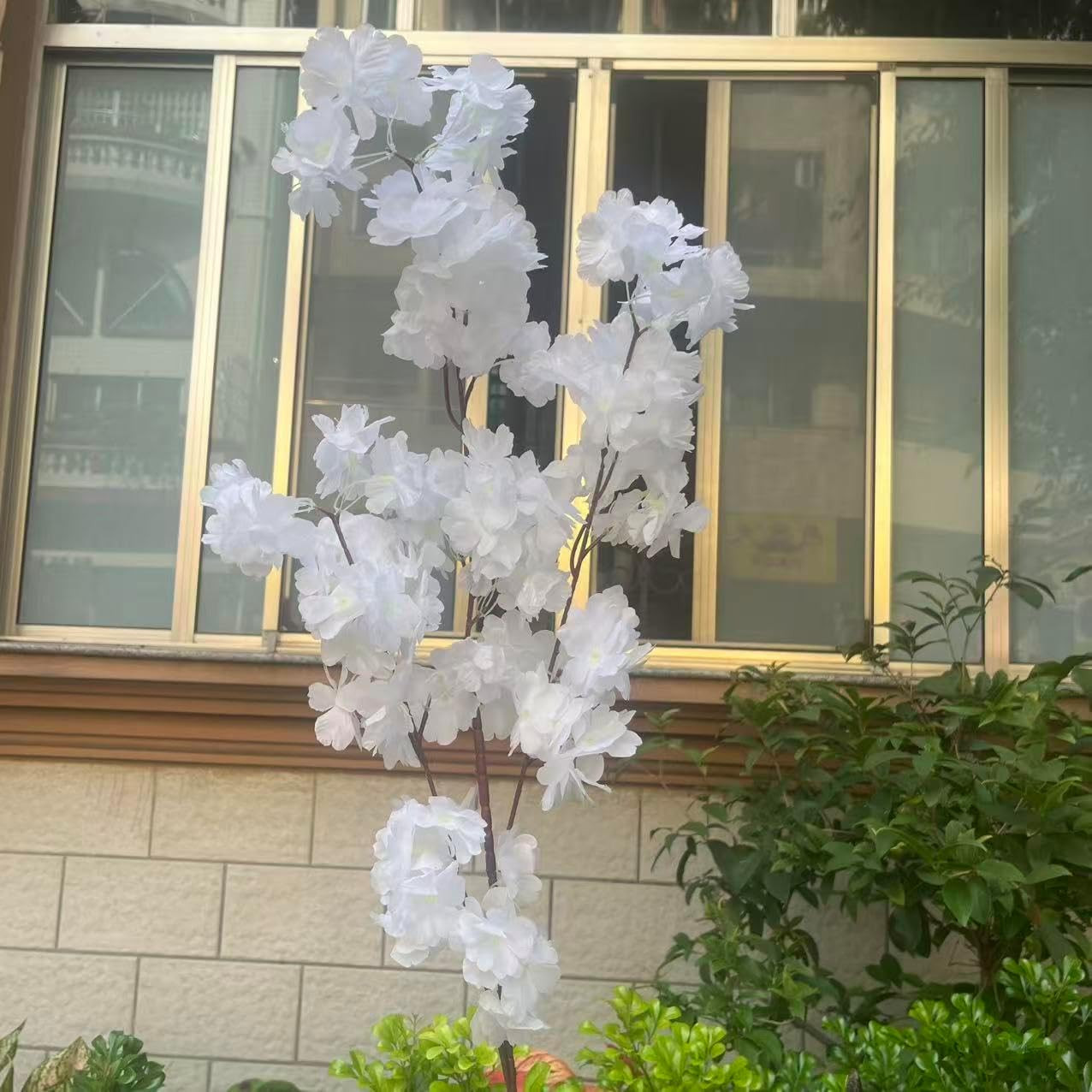 50PCS Artificial Cherry Blossom, Silk Cherry Blossom Branches, Realistic Fake Fl
