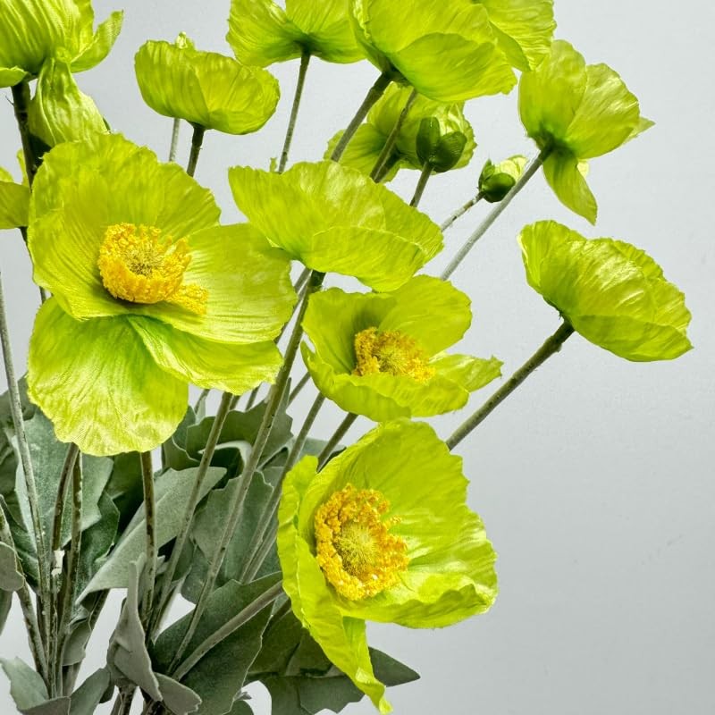 Urier Poppies Flowers Artificial,Ranunculus Artificial Flowers,Silk Flowers w…