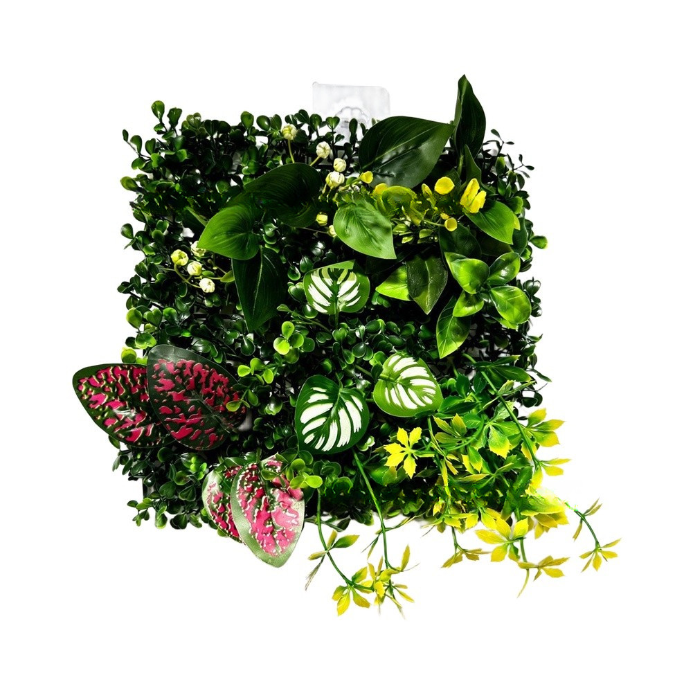 DIY Faux Wall Panel 25x25cm Flexible Trimmed Leaves for Custom Layouts