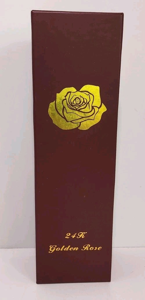 24K Plated Blue Eternal Forever Gold Dipped Rose With Gift Box Display Stand NEW