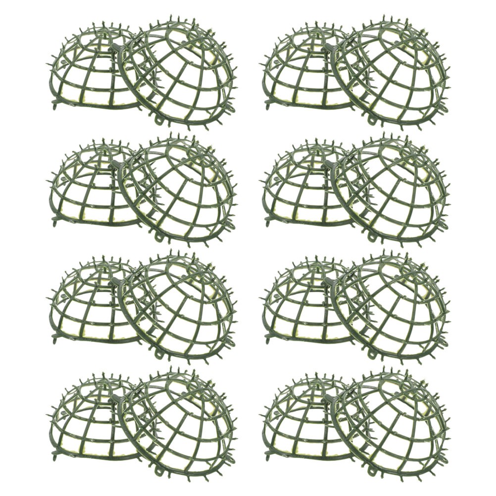8Pcs Durable Plastic Topiary Ball Frames Green DIY Decorative Plant Support Rack