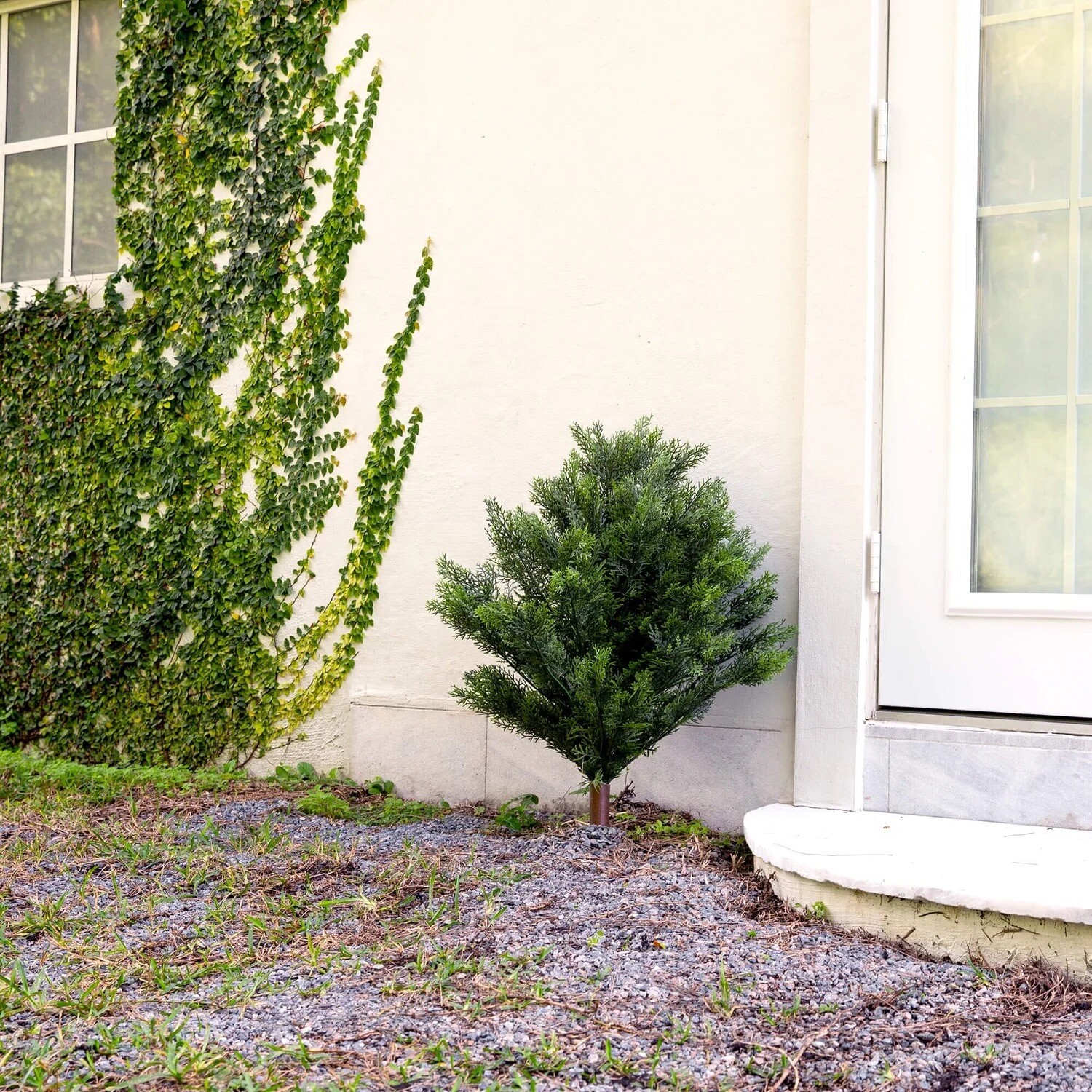 3′ UV Resistant Artificial Cedar Bush with Integrated Ground Stake