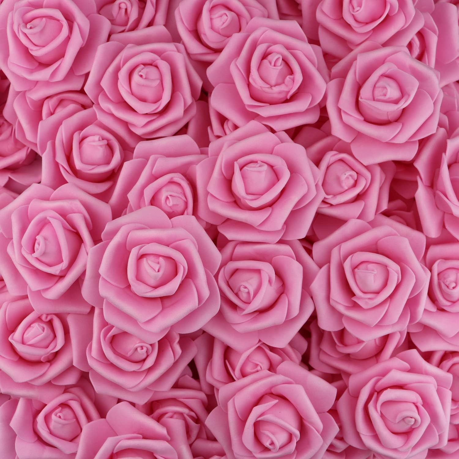 3 x 1.6 x 3 inches 100pcs DIY Real Touch 3D Artificial Foam 100pcs, Dark Pink