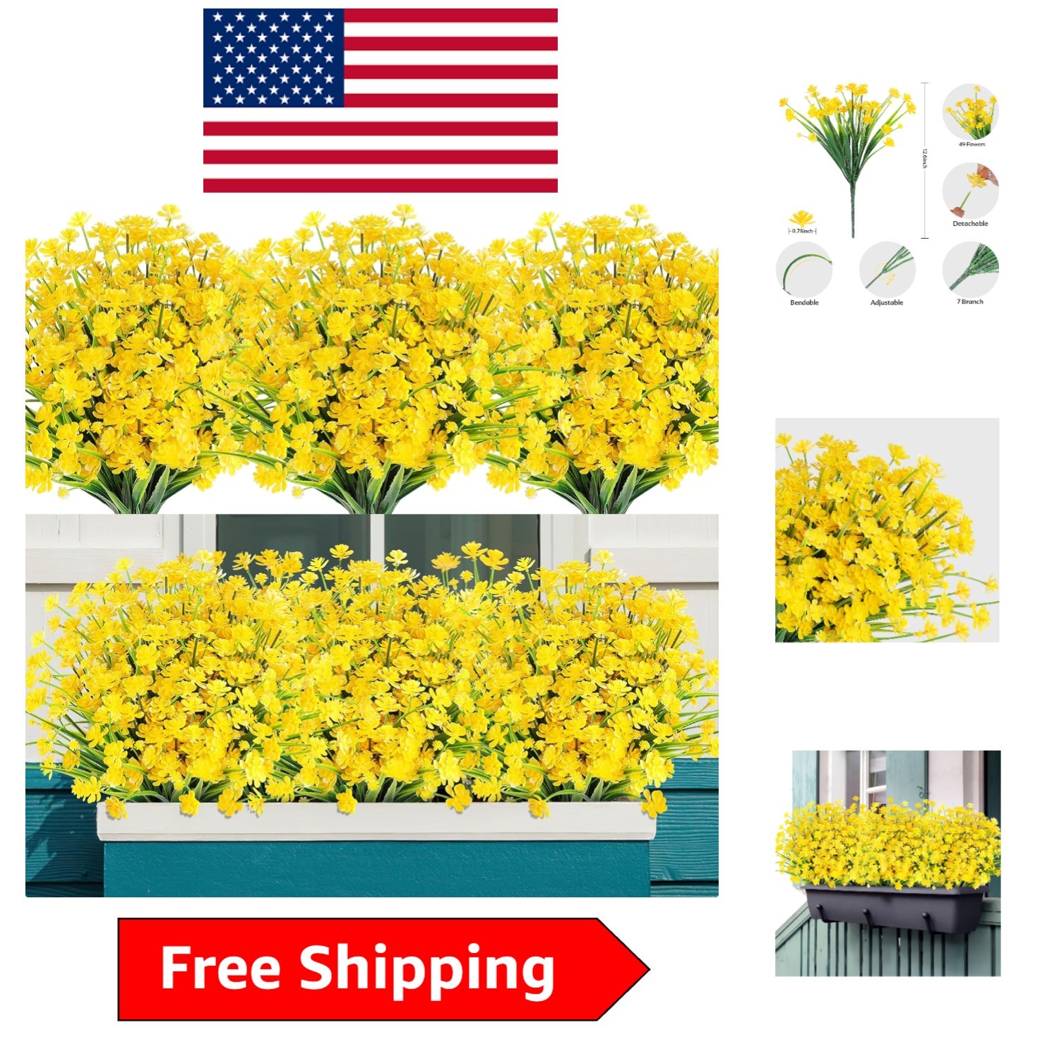 Versatile 24 Count Silk & Plastic Flowers – Durable Decor for All Occasions
