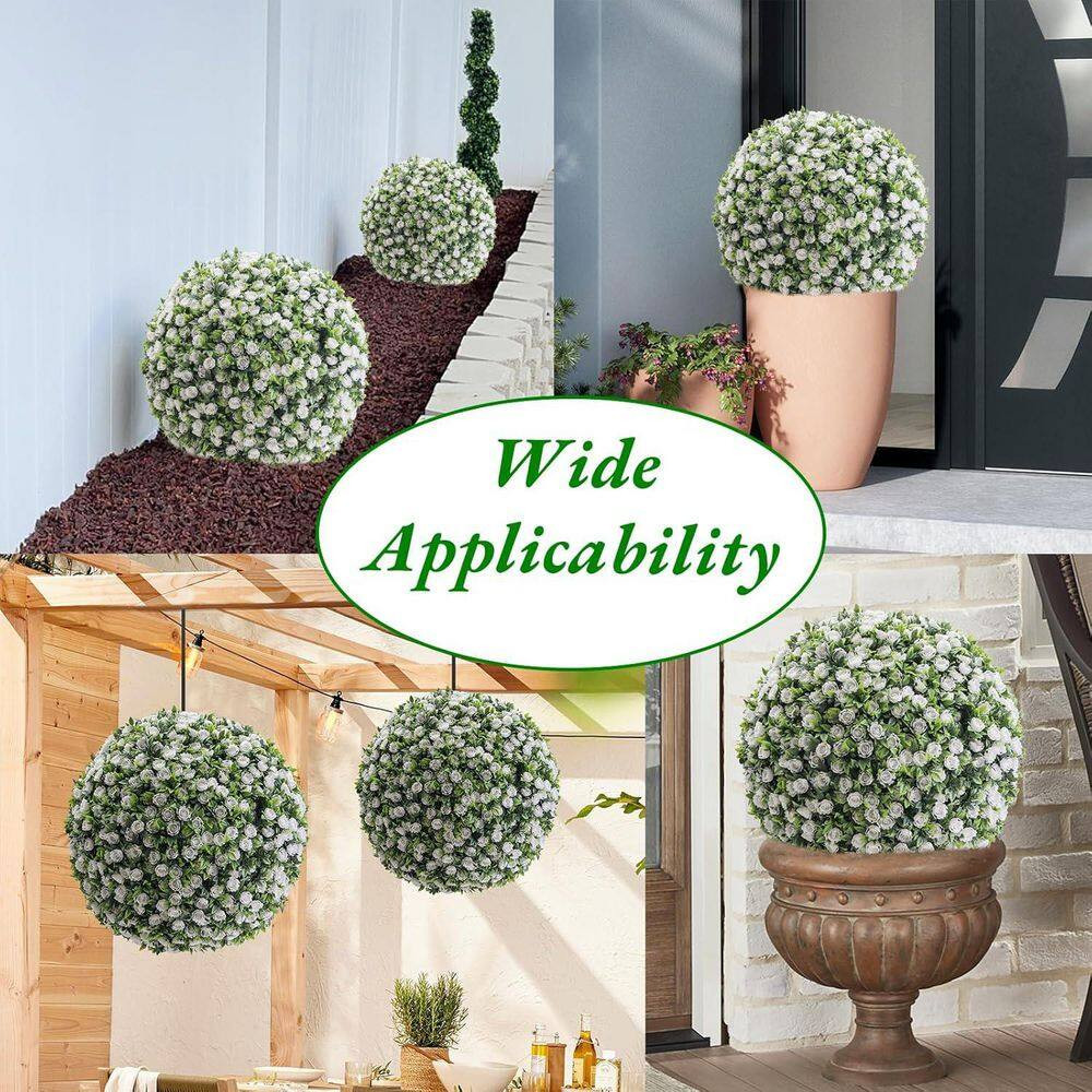 1.8 FT 2PC Artificial Topiary Flower Balls,Hanging Grass Ball for Home Wedding D