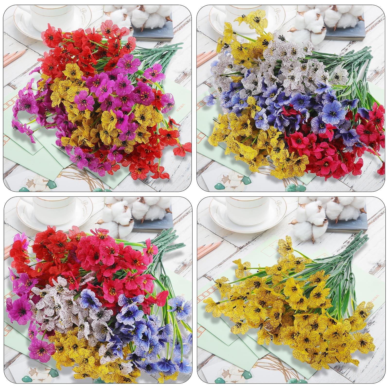 30 Bundles Artificial Flowers for Outdoors Fake Flowers No Fade Fake Plastic …