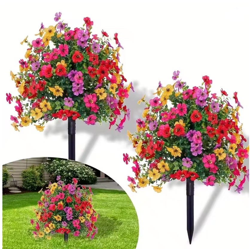 Artificial Flowers for Outdoor Indoor Garden Home Decoration,Plastic Faux Flower