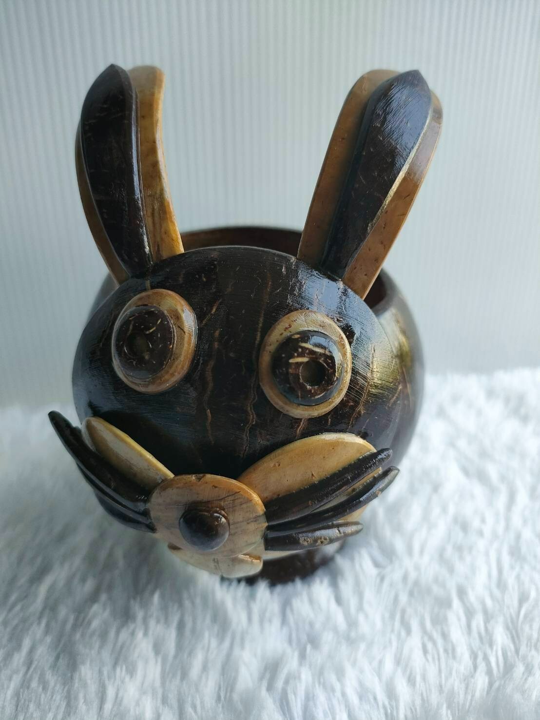 Coconut Shells Rabbits Planting Trees Artificial Things Home Decoration Nature